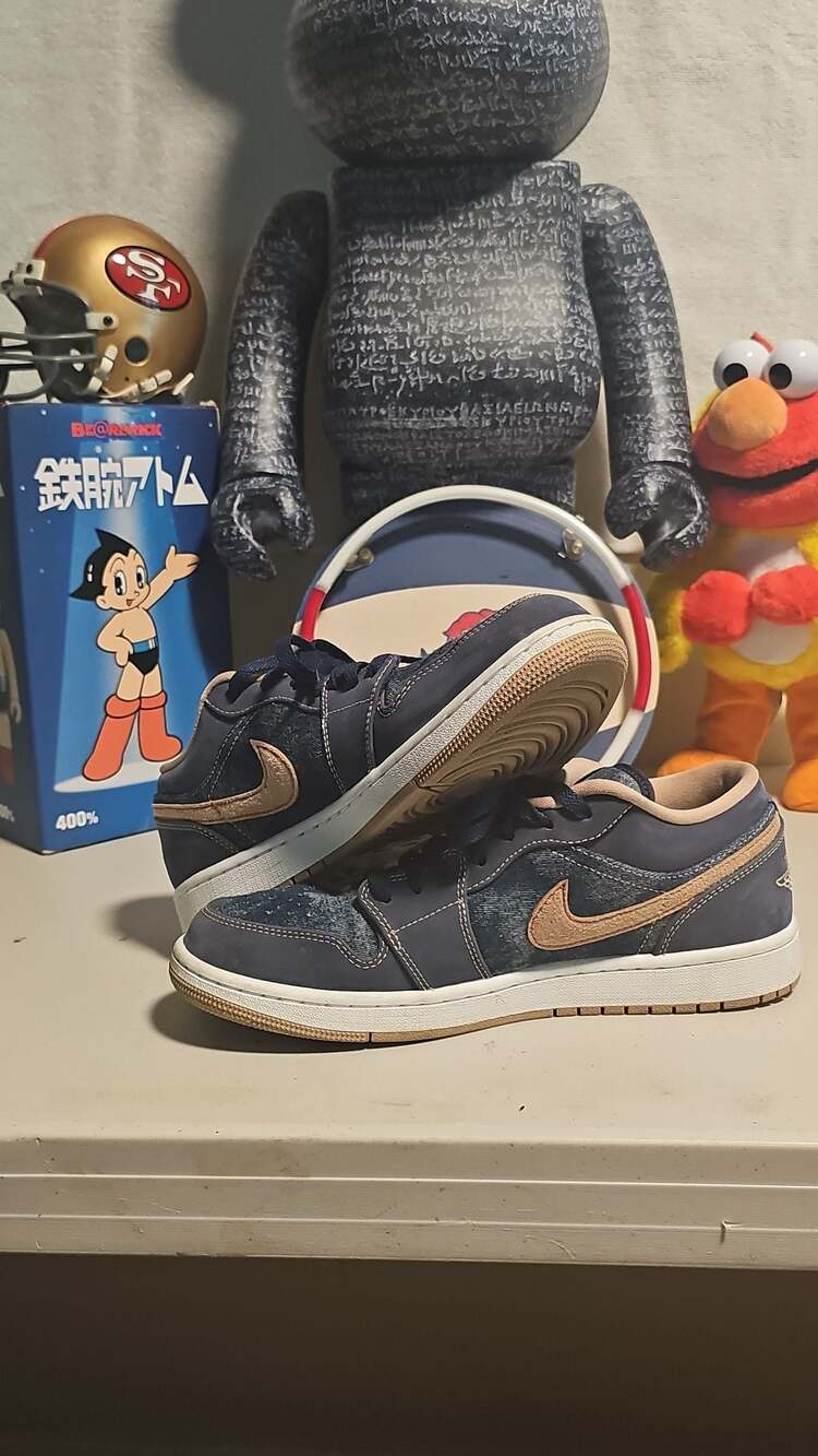 Air Jordan 1 Low SE 'Denim' Midnight Navy/Muslin